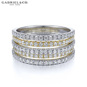 0.95cts Diamond Layered Stackable Ring