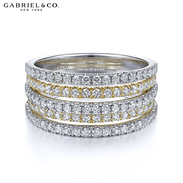 0.95cts Diamond Layered Stackable Ring