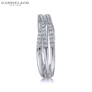 Natural Diamond Criss Cross Ring 6.5mm