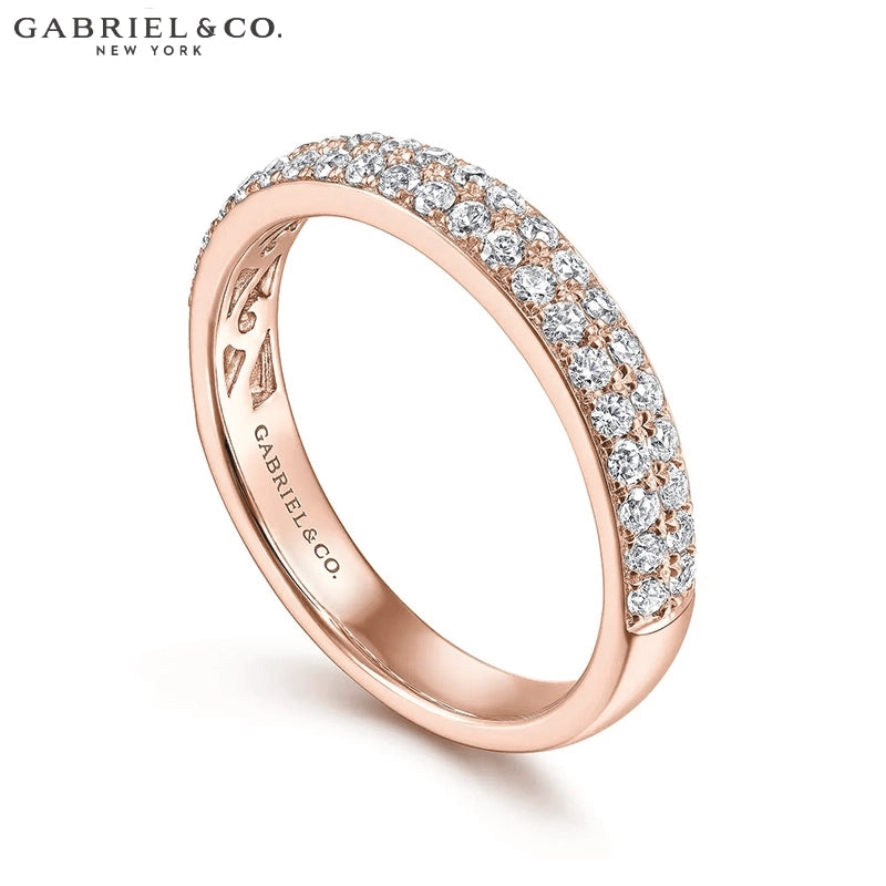 0.50ctw Natural Diamond Pavé Ring 3.1mm