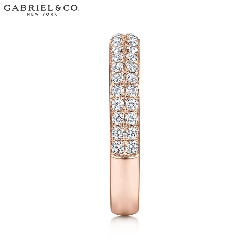 0.50ctw Natural Diamond Pavé Ring 3.1mm