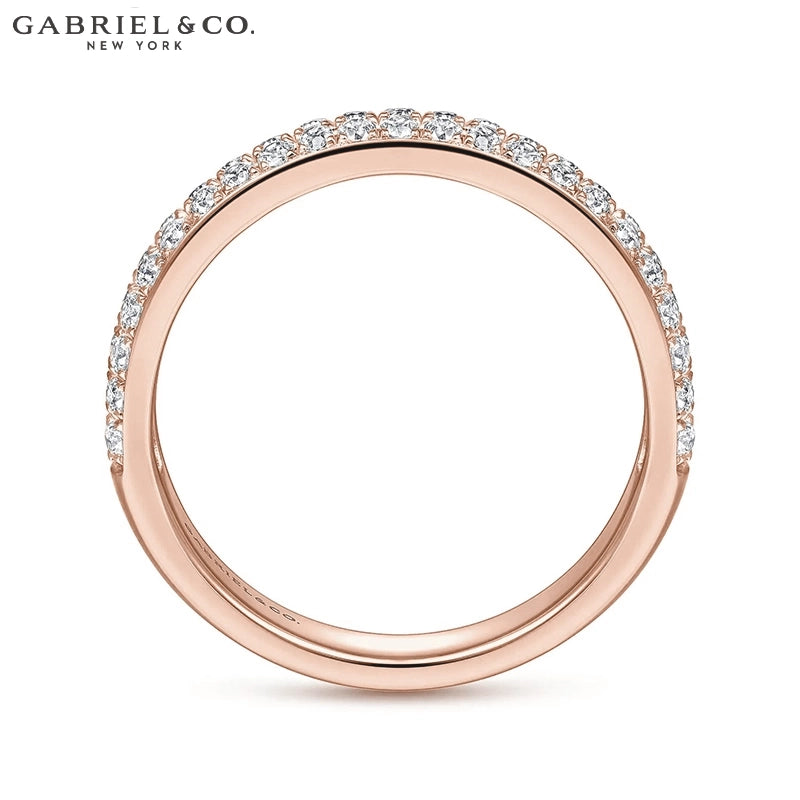 0.50ctw Natural Diamond Pavé Ring 3.1mm