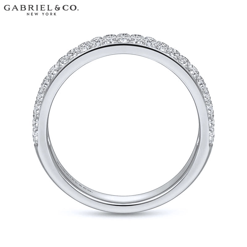 0.50ctw Natural Diamond Pavé Ring 3.1mm