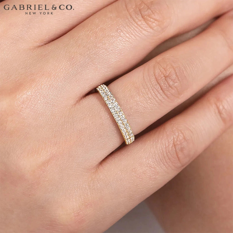 0.50ctw Natural Diamond Pavé Ring 3.1mm