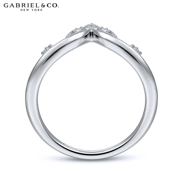 0.09cts Diamond Chevron Ring 1.5mm