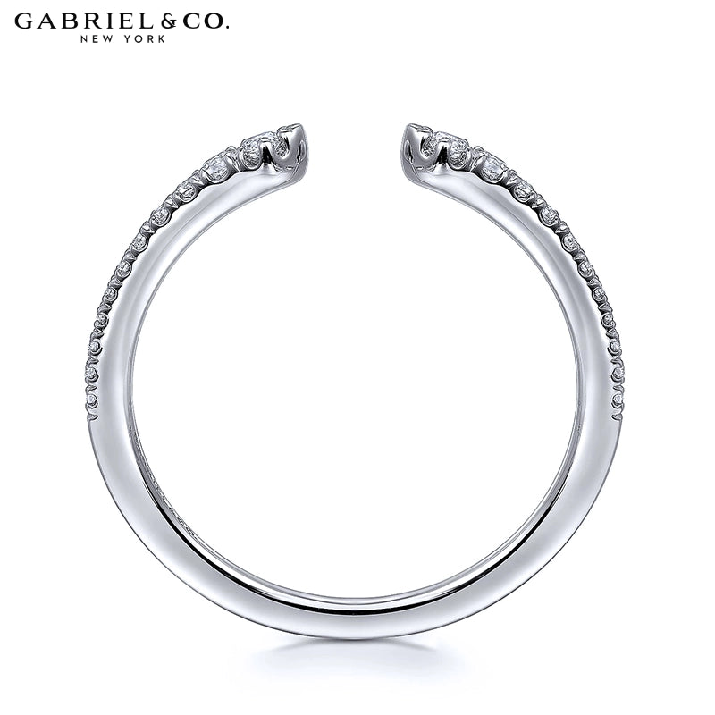 14kt Natural Diamond Open Tip Ring