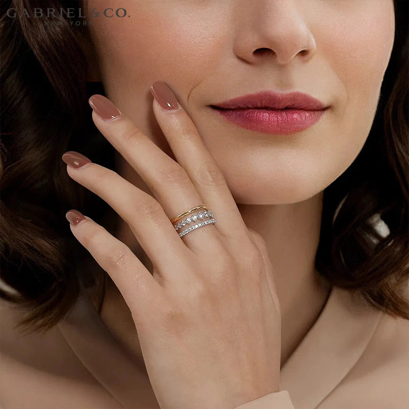 Natural Diamond Stackable Ring 9.0mm
