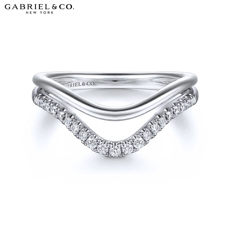 14kt Natural Diamond Pavé Ring 9.0mm