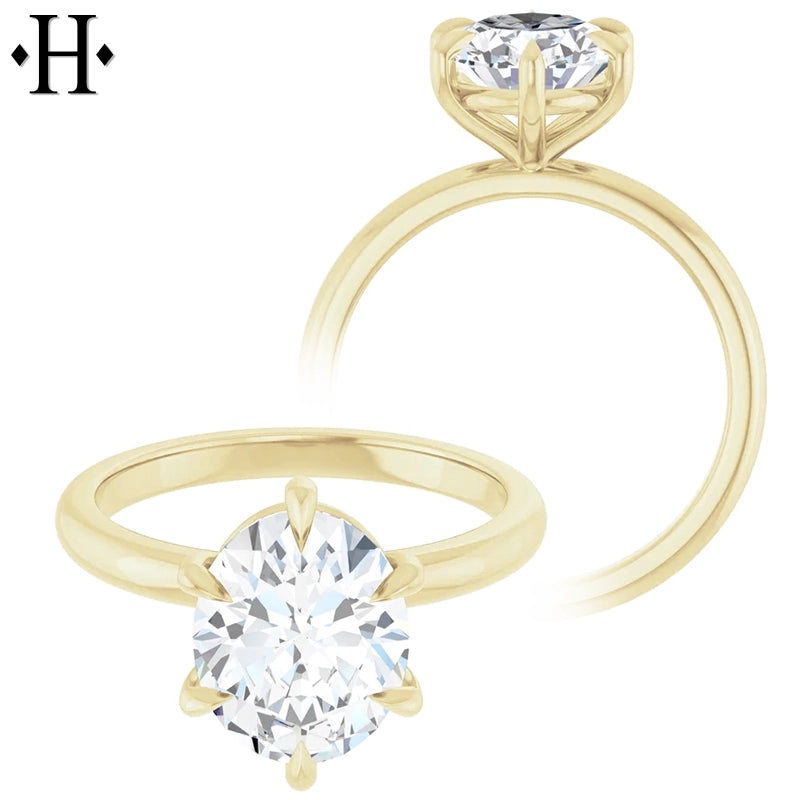2.06ctw Oval Cut Lab Grown Diamond Ring