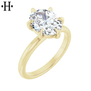 1.00ctr-3.00ctr Oval Cut Lab Grown Diamond Ring