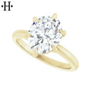 1.00ctr-3.00ctr Oval Cut Lab Grown Diamond Ring