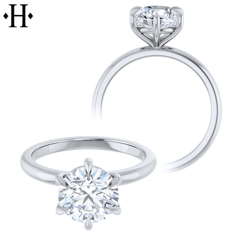 1.00ctr-2.00ctr Round Cut Lab Grown Diamond Ring Tailor Made