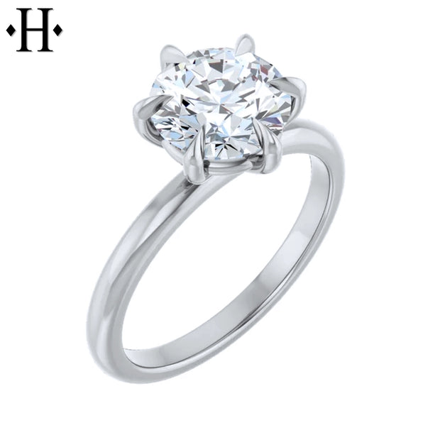 1.00ctr-3.00ctr Round Cut Lab Grown Diamond Ring