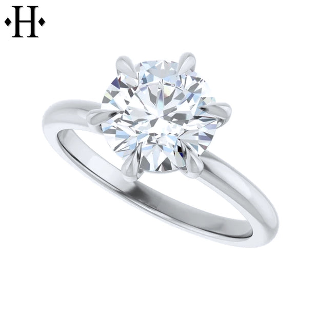 1.00ctr-3.00ctr Round Cut Lab Grown Diamond Ring