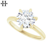 1.00ctr-3.00ctr Round Cut Lab Grown Diamond Ring