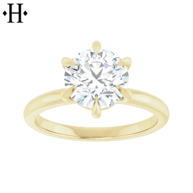 1.50ctr-2.00ctr Round Cut Natural Diamond Ring