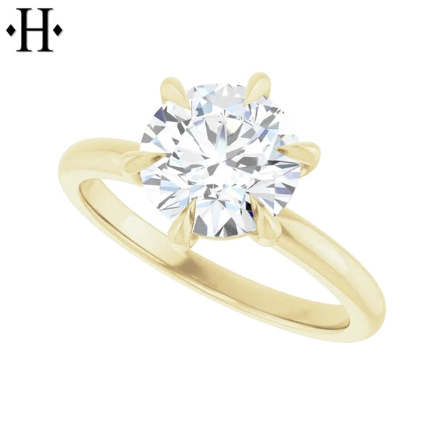1.50ctr-2.00ctr Round Cut Natural Diamond Ring