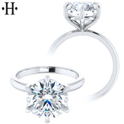 3.00ctr-5.00ctr Round Cut Lab Grown Diamond Ring