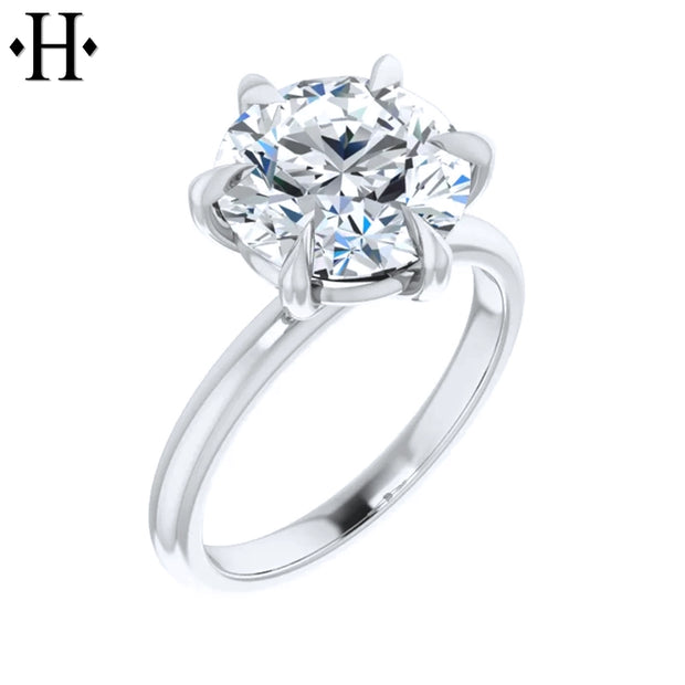 3.00ctr-5.00ctr Round Cut Lab Grown Diamond Ring