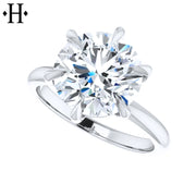 3.00ctr-5.00ctr Round Cut Lab Grown Diamond Ring