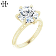 3.00ctr-5.00ctr Round Cut Lab Grown Diamond Ring