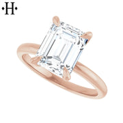 0.75ctr-2.00ctr Emerald Cut Lab Grown Diamond Ring