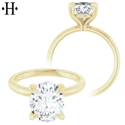 2.08ctW Oval Cut Lab Grown Diamond Ring