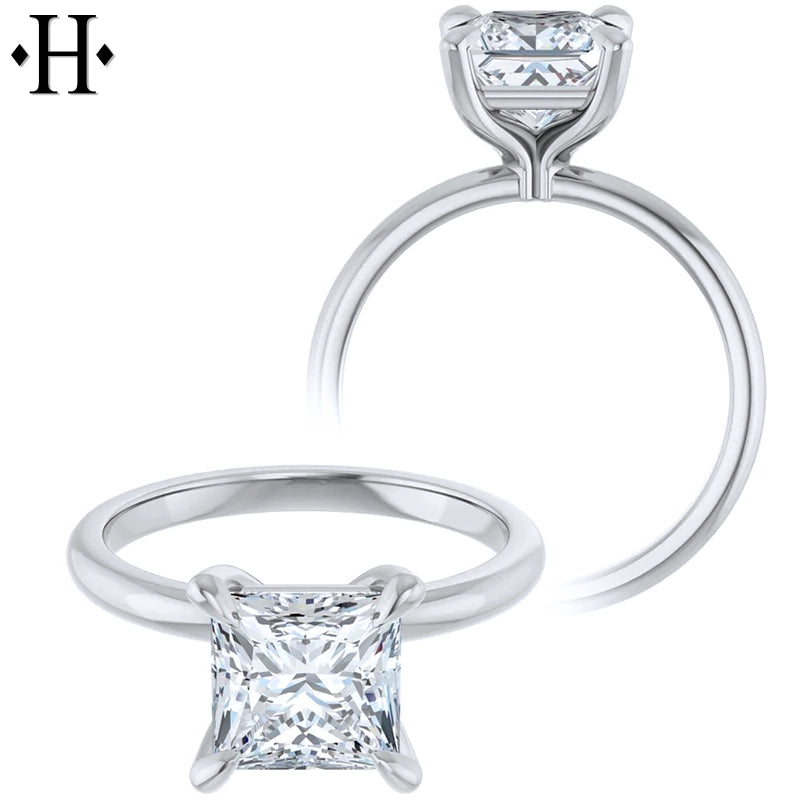 1.00ctr-2.00ctr Princess Cut Lab Grown Diamond Ring Tailor Made