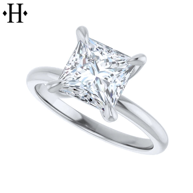 0.75ctr-2.00ctr Princess Cut Lab Grown Diamond Ring