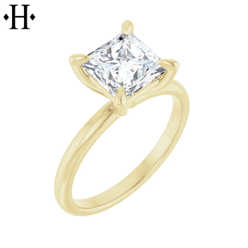 1.00ctr-2.00ctr Princess Cut Lab Grown Diamond Ring