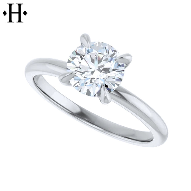 0.75ctr-1.25ctr Round Cut Natural Diamond Ring