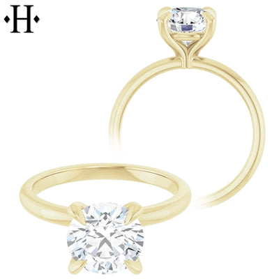 1.50ctr-2.00ctr Round Cut Natural Diamond Ring