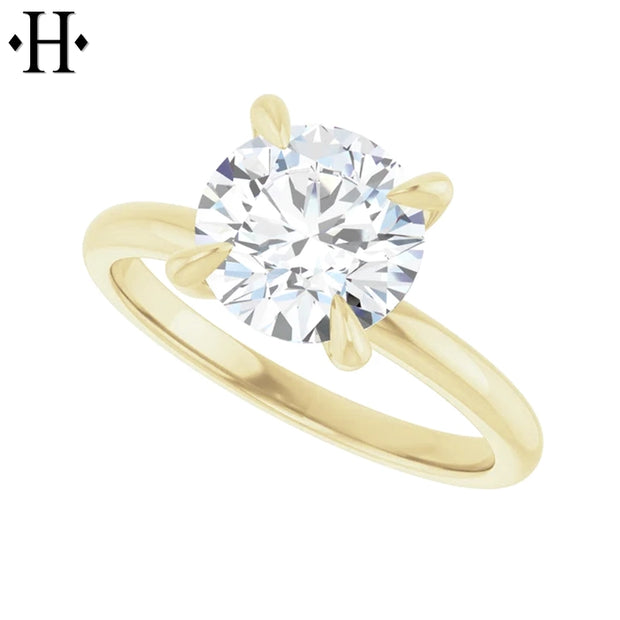 1.50ctr-2.00ctr Round Cut Natural Diamond Ring
