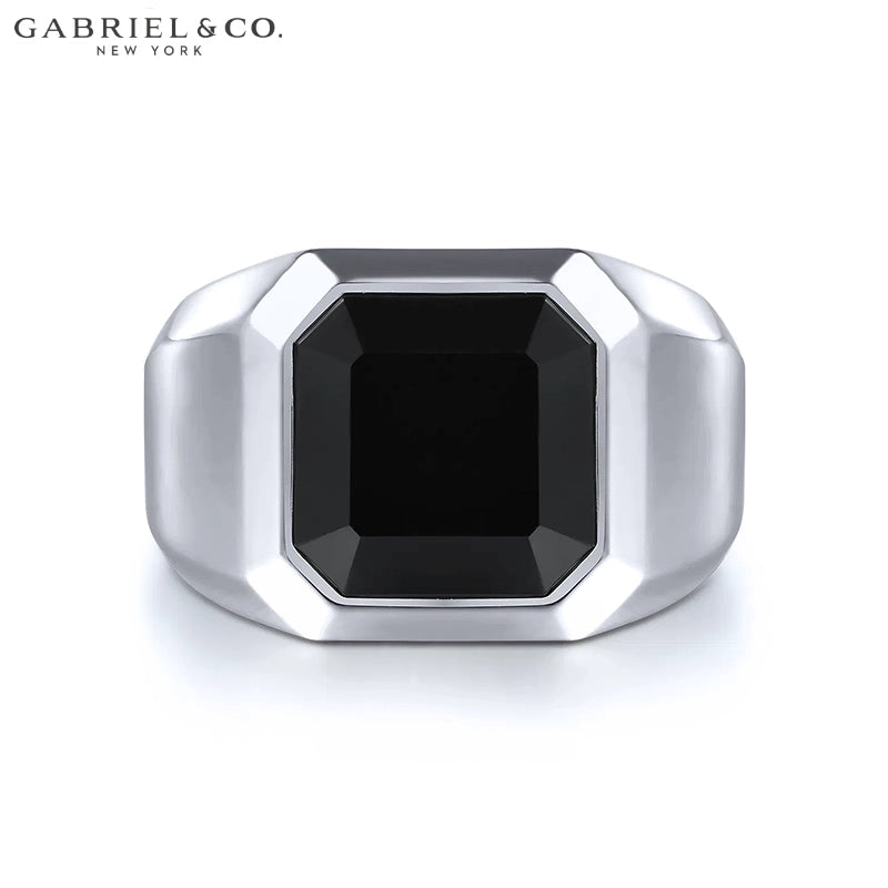 Sterling Silver Genuine Onyx Ring