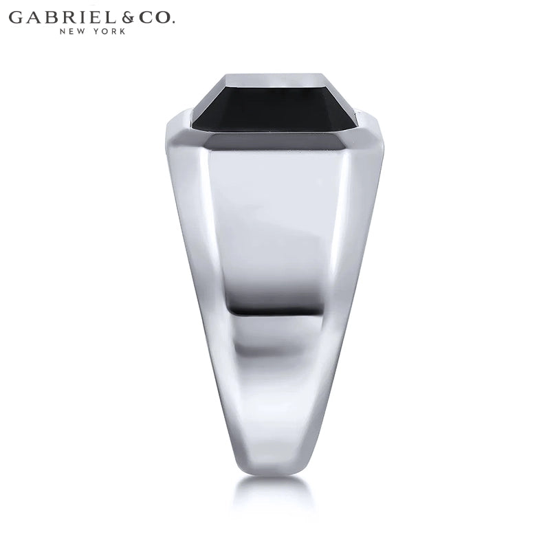 Sterling Silver Genuine Onyx Ring