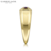 Genuine Garnet High Polish Ring 8.5mm