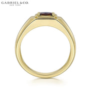 Genuine Garnet High Polish Ring 8.5mm