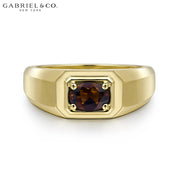 Genuine Garnet High Polish Ring 8.5mm