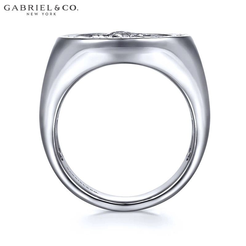 Sterling Silver Saint Christopher Signet Ring