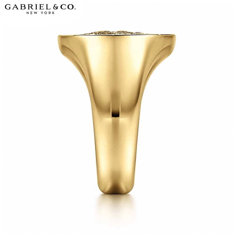 14kt Saint Christopher Signet Ring