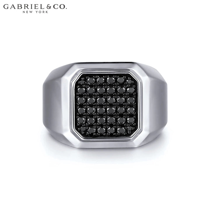 Genuine Black Spinel Ring 16.5mm