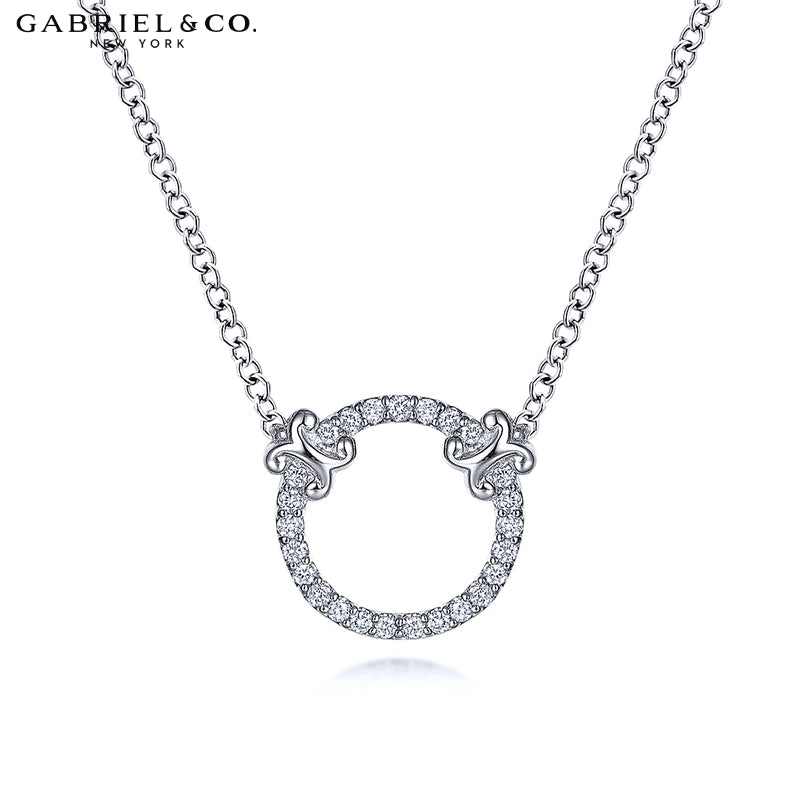 Natural Diamond Circle Necklace