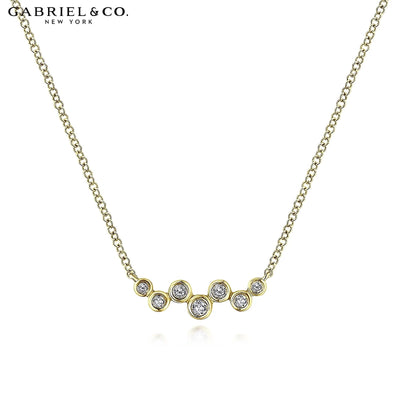 14kt Diamond Bar Necklace