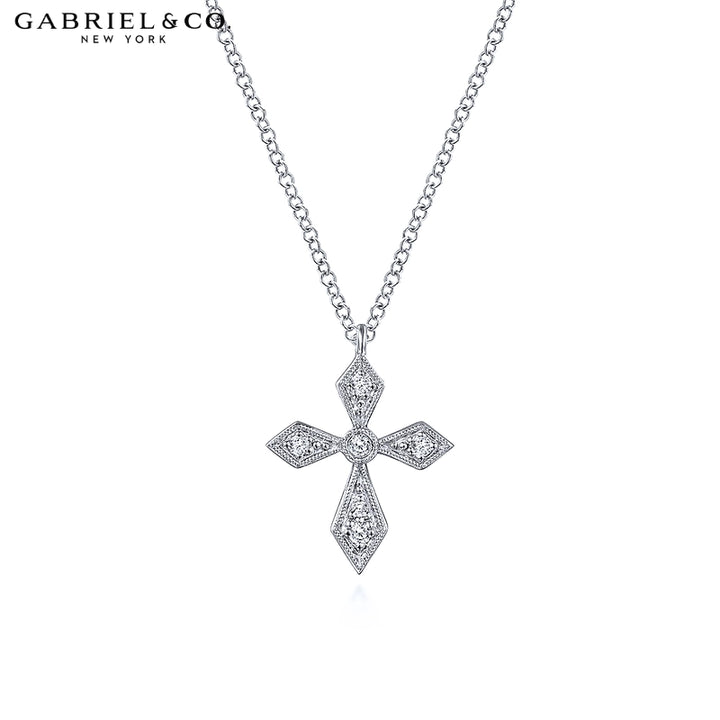 14kt Diamond Cross Necklace