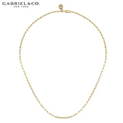 Paper Clip Gold Necklace