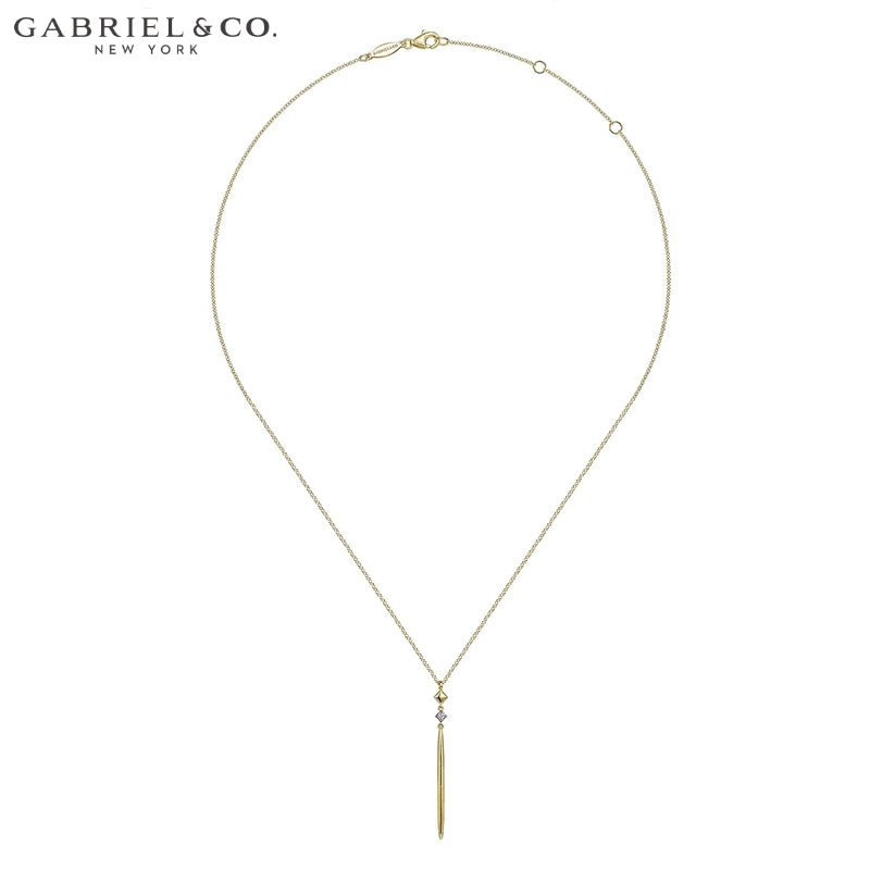 14kt Natural Diamond Drop Necklace