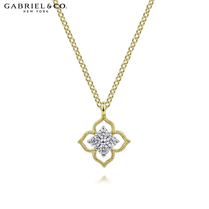 0.12cts Diamond Floral Necklace