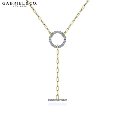 Natural Diamond Drop Y Necklace