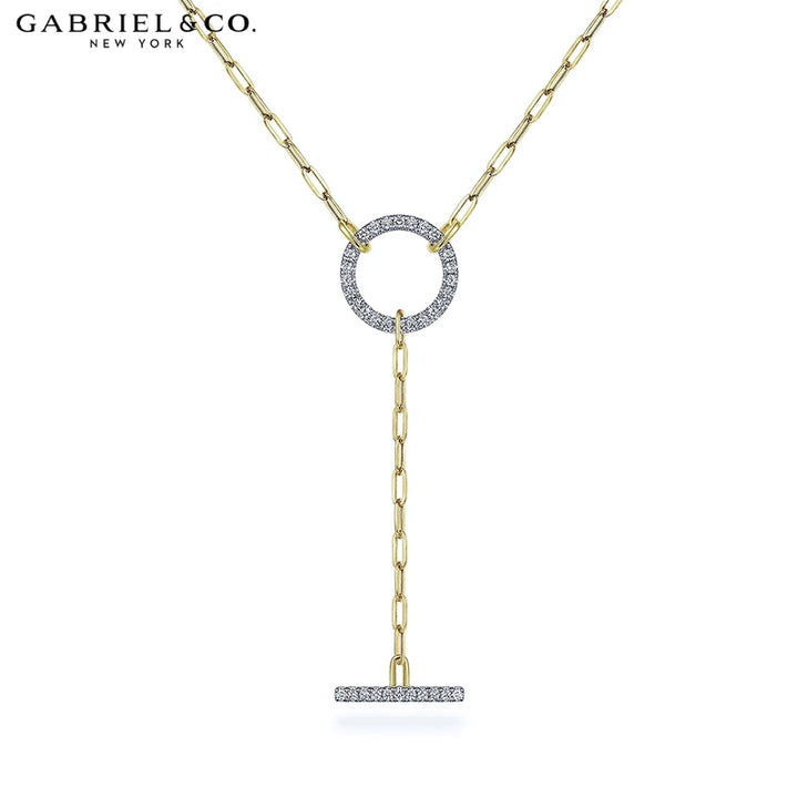 Natural Diamond Drop Y Necklace