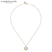 0.11cts Diamond Cut Gold Fluted Necklace